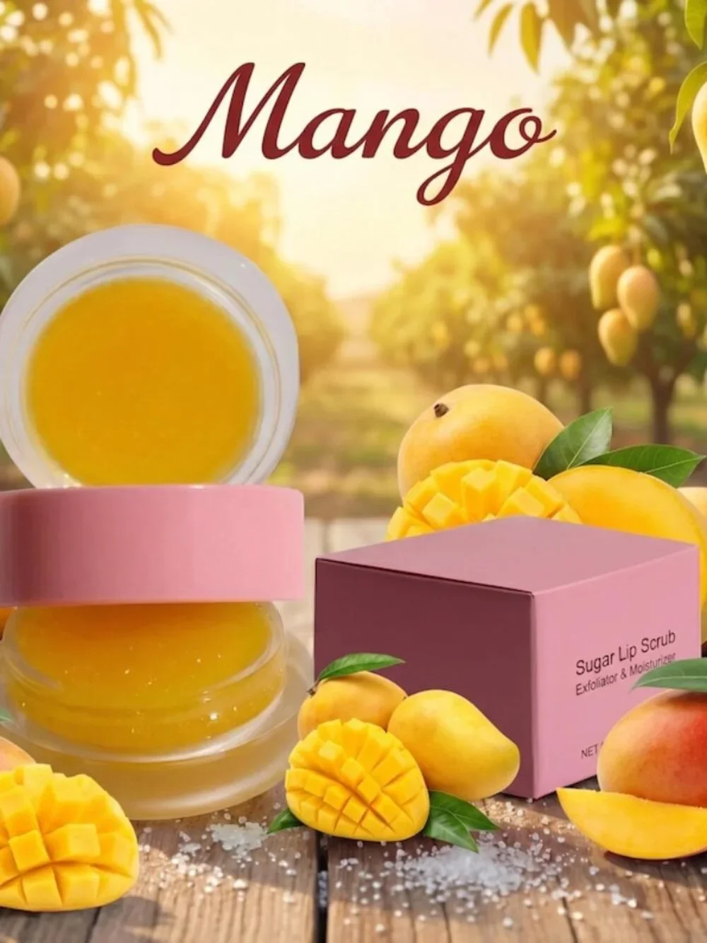 Mango 2-in-1 Sugar Lip Scrub Exfoliator & Moisturizer
